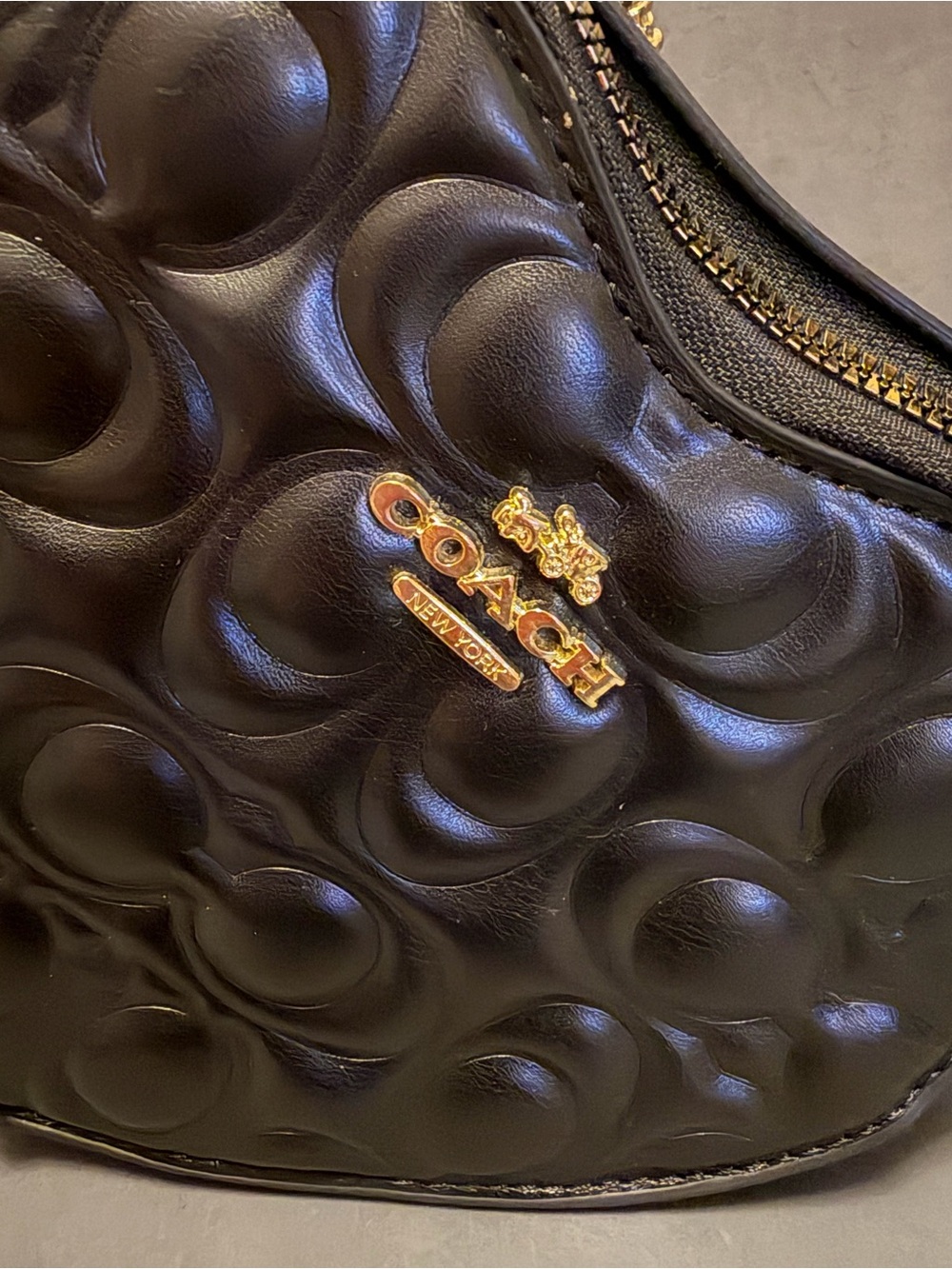 Coach Black Quilted Heart-Shaped Mini Crossbody - Picture 2 of 5